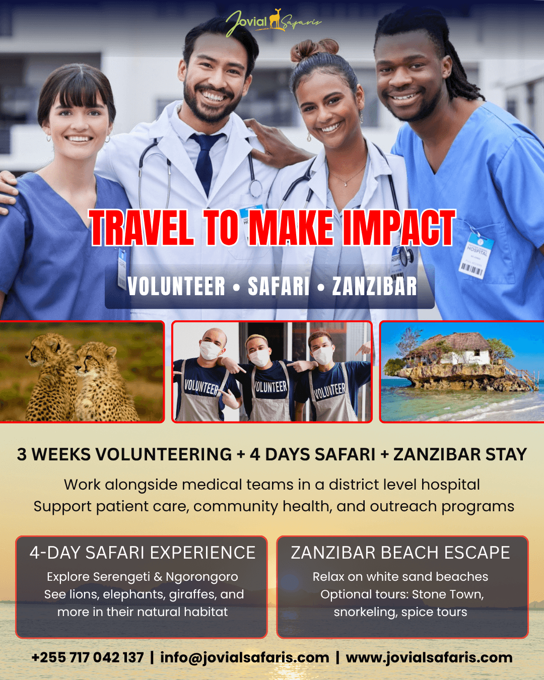 MEDICAL VOLUNTEERING SAFARI & ZANZIBAR